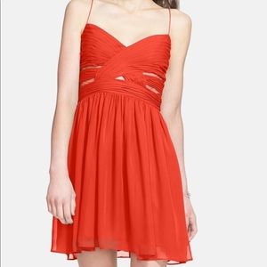 Orange cocktail dress